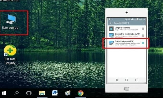 descargar fotos del celular a la pc
