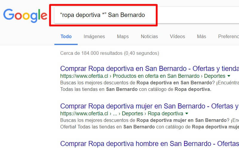 búsqueda por marca en google