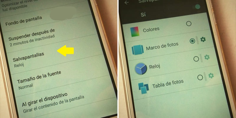 cambiar salvapantalla celular exo spanky
