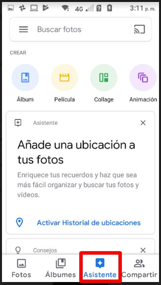 como usar google fotos