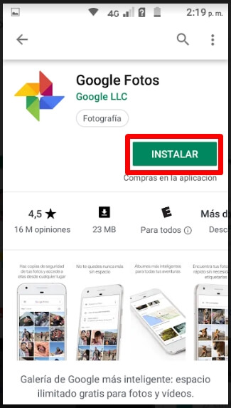 como usar google fotos