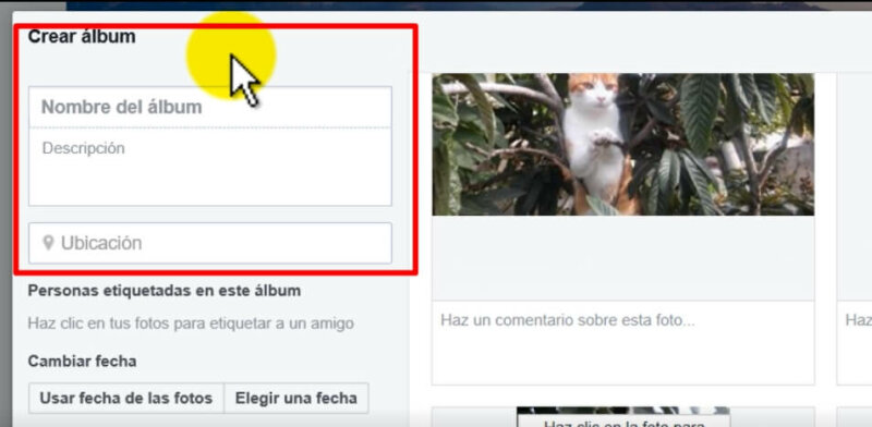 como crear album fotos en faceobok
