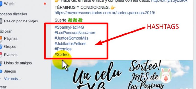 como buscar hashtags