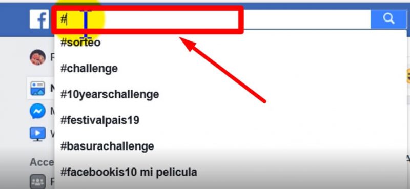 como buscar hashtags