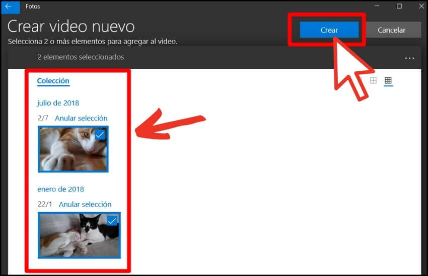 como crear un video con fotos