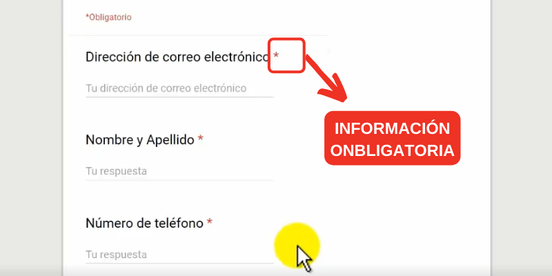 completar un formulario online