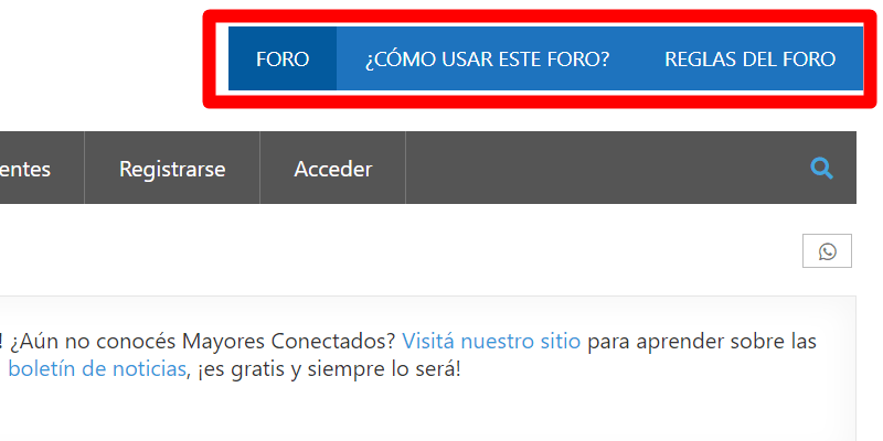 como usar el foro de mayores conectados