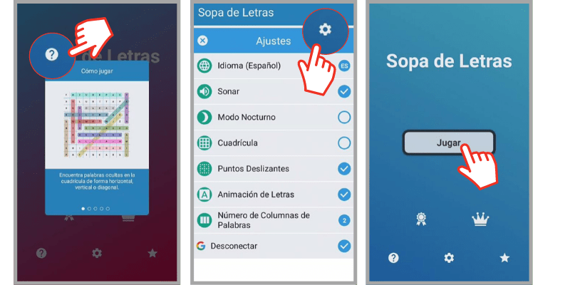 sopa de letras para el celular