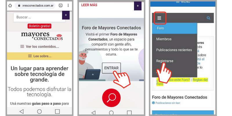 como usar el foro desde el celular