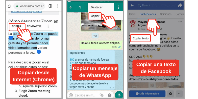 copiar y pegar