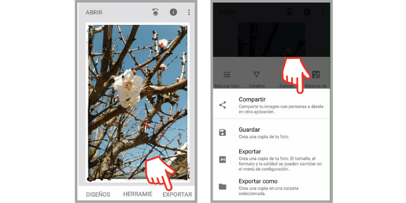 editar fotos con snapseed