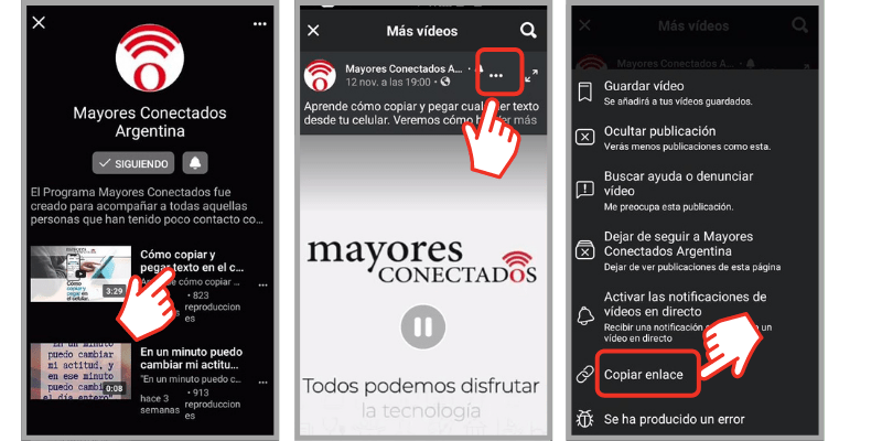 video de facebook por whatsapp