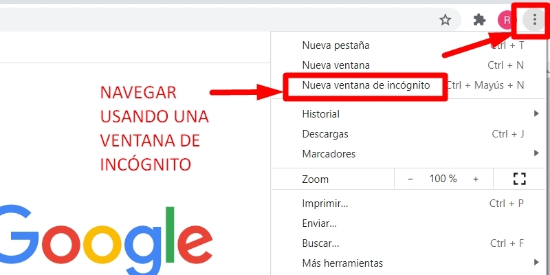 evitar que google guarde información